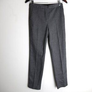 Zara Striped Tweed Pleated Front Dress Pants Straight Leg Size Small